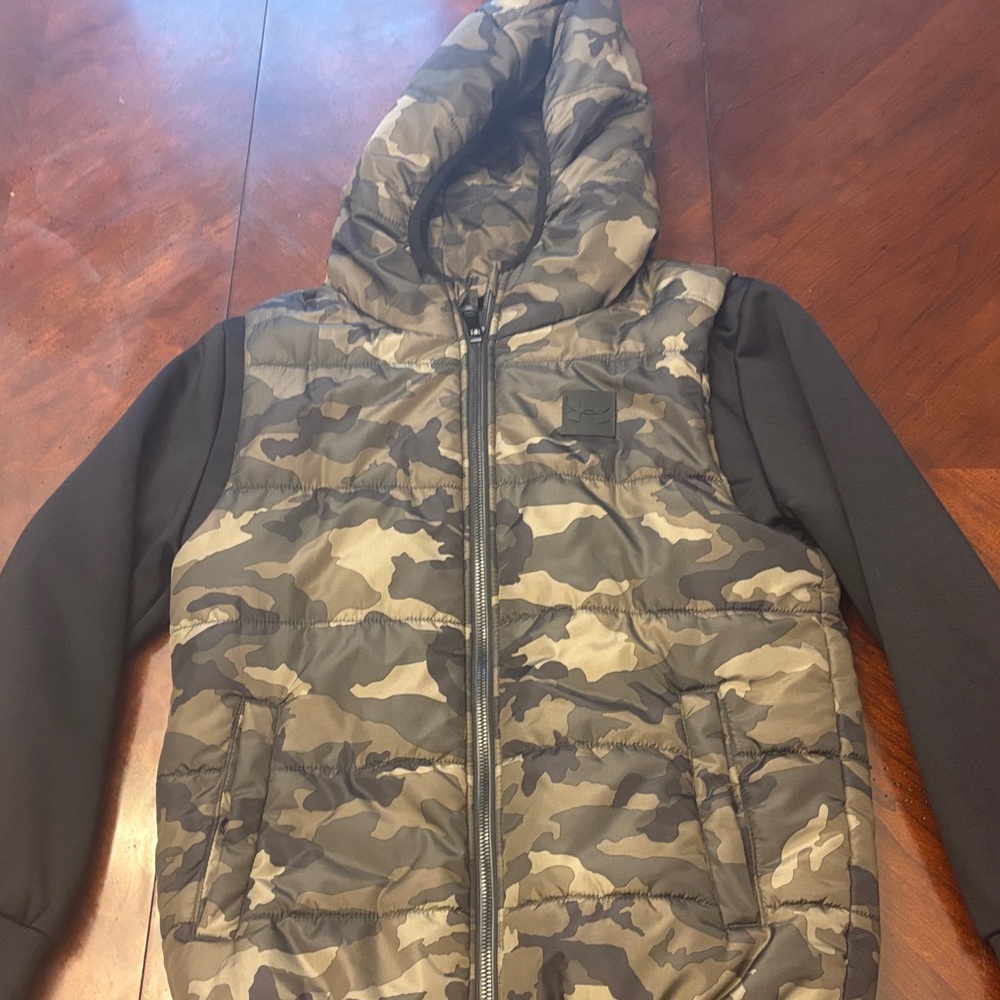 Kids Under Armour Black and Tan Camouflage Jacket